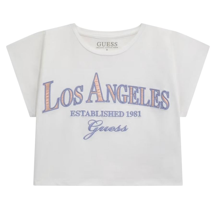 Crop Ss T-shirt manica corta da bambina Guess Kids | J5RI29/K6YW4G011